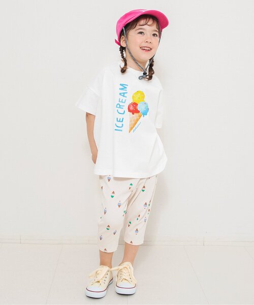 BREEZE(ブリーズ)の「アイス&フルーツジュースTシャツ(Tシャツ/カットソー・キッズ・オフホワイト/ピンク/ライム/サックスブルー・80/90/100/110/120/130/140)」の7枚目の写真