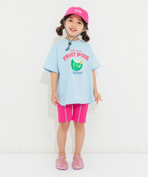 BREEZE(ブリーズ)の「アイス&フルーツジュースTシャツ(Tシャツ/カットソー・キッズ・オフホワイト/ピンク/ライム/サックスブルー・80/90/100/110/120/130/140)」の6枚目の写真