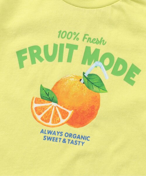 BREEZE(ブリーズ)の「アイス&フルーツジュースTシャツ(Tシャツ/カットソー・キッズ・オフホワイト/ピンク/ライム/サックスブルー・80/90/100/110/120/130/140)」の12枚目の写真