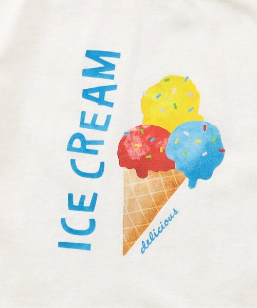 BREEZE(ブリーズ)の「アイス&フルーツジュースTシャツ(Tシャツ/カットソー・キッズ・オフホワイト/ピンク/ライム/サックスブルー・80/90/100/110/120/130/140)」の21枚目の写真