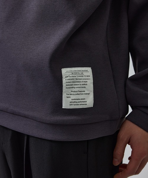 JUNRED（ジュンレッド）の「杢ストレッチダンボールプルオーバー（Tシャツ/カットソー・メンズ・オフホワイト/パープル/チャコールグレー・M/S/LL/L）」の11枚目の写真