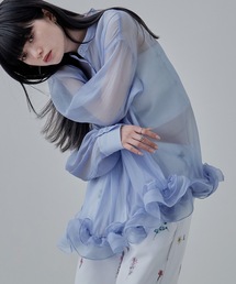 etoll.（エトル）の「オーガンジーフリルヘムシアーブラウス（シャツ/ブラウス）」