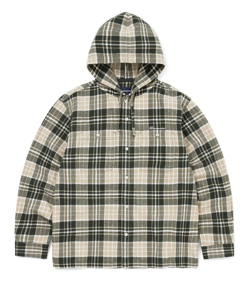 Flannel Hooded Check Shirt（シャツ/ブラウス）｜thisisneverthat