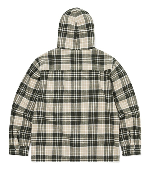 thisisneverthat(ディスイズネバーザット)の「Flannel Hooded Check Shirt(シャツ/ブラウス・メンズ・グリーン/パープル・L/M/S/XL)」の4枚目の写真