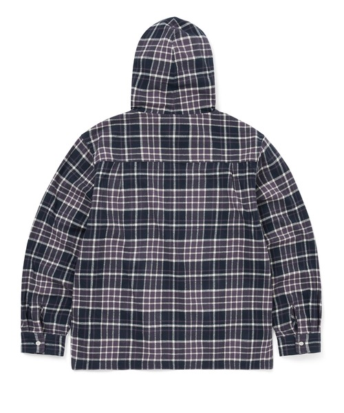 thisisneverthat(ディスイズネバーザット)の「Flannel Hooded Check Shirt(シャツ/ブラウス・メンズ・グリーン/パープル・L/M/S/XL)」の6枚目の写真