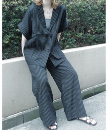 ベスト×パンツ リネンライク セットアップ