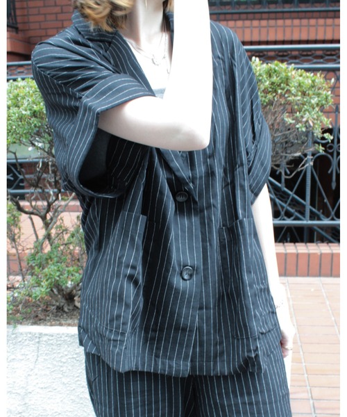 amini(アミニ)の「ベスト×パンツ リネンライク セットアップ(Tシャツ/カットソー・レディース・ブラック系その他/ブラック・MEDIUM)」の9枚目の写真