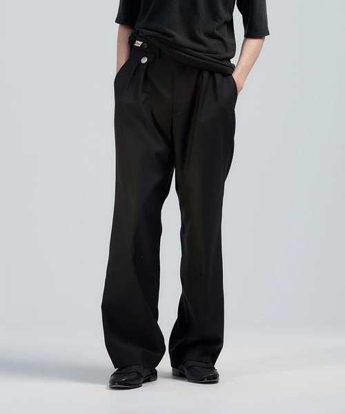 BED J.W. FORD（ベッドフォード）の「【BED J.W. FORD/ベッドフォード】Nice Details（スラックス・メンズ・ブラック/グレー・0/1）」の2枚目の写真