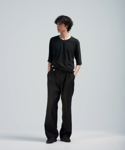 BED J.W. FORD（ベッドフォード）の「【BED J.W. FORD/ベッドフォード】Nice Details（スラックス・メンズ・ブラック/グレー・0/1）」の3枚目の写真