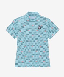 COOL is COOL プリンテッド半袖モックネックシャツ(レディース)