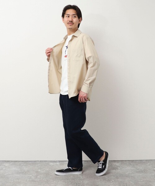 NOLLEY'S LIGHT（ノーリーズライト）の「ナイロンリップ レギュラーカラーシャツ（シャツ/ブラウス・メンズ・ブラック/キナリ/ネイビー・M/L）」の9枚目の写真