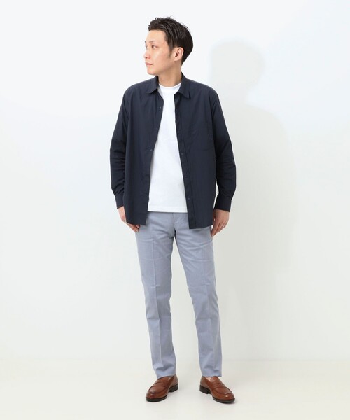 NOLLEY'S LIGHT（ノーリーズライト）の「ナイロンリップ レギュラーカラーシャツ（シャツ/ブラウス・メンズ・ブラック/キナリ/ネイビー・M/L）」の16枚目の写真