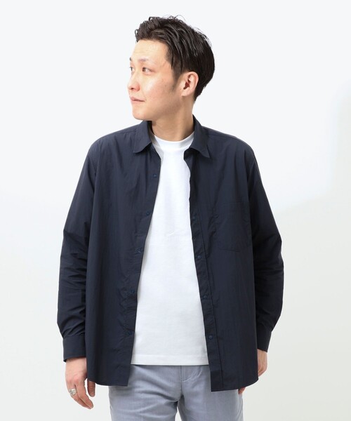 NOLLEY'S LIGHT（ノーリーズライト）の「ナイロンリップ レギュラーカラーシャツ（シャツ/ブラウス・メンズ・ブラック/キナリ/ネイビー・M/L）」の17枚目の写真