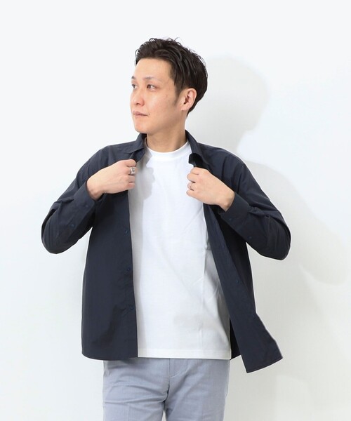 NOLLEY'S LIGHT（ノーリーズライト）の「ナイロンリップ レギュラーカラーシャツ（シャツ/ブラウス・メンズ・ブラック/キナリ/ネイビー・M/L）」の19枚目の写真