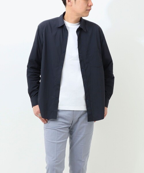 NOLLEY'S LIGHT（ノーリーズライト）の「ナイロンリップ レギュラーカラーシャツ（シャツ/ブラウス・メンズ・ブラック/キナリ/ネイビー・M/L）」の20枚目の写真
