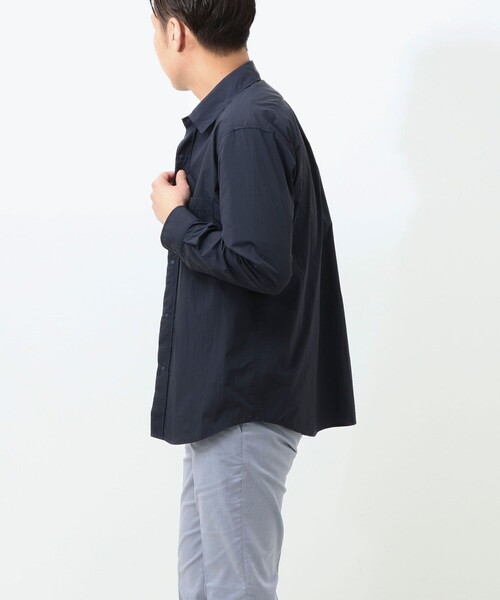 NOLLEY'S LIGHT（ノーリーズライト）の「ナイロンリップ レギュラーカラーシャツ（シャツ/ブラウス・メンズ・ブラック/キナリ/ネイビー・M/L）」の22枚目の写真