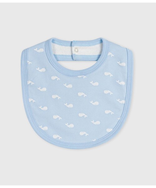 PETIT BATEAU(プチバトー)の「プリントサークルスタイ(スタイ/よだれかけ・キッズ・ホワイト系その他/ホワイト×ブルー/ピンク系その他・ONE SIZE)」の1枚目の写真