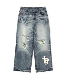 SUPPLIER（サプライヤー）の「SUPPLIER/サプライヤー/Multiple Cross Leather Patch Baggy Denim（デニムパンツ）」