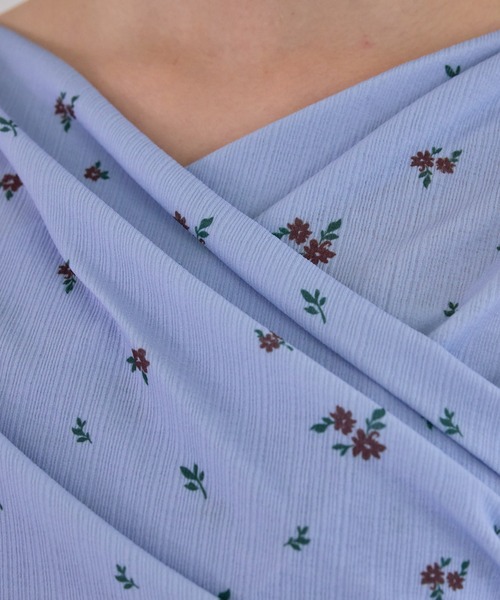 VIS(ビス)の「シアードレープトップス/イージーケア(Tシャツ/カットソー・レディース・サックスブルー/オフホワイト/ネイビー・FREE)」の22枚目の写真