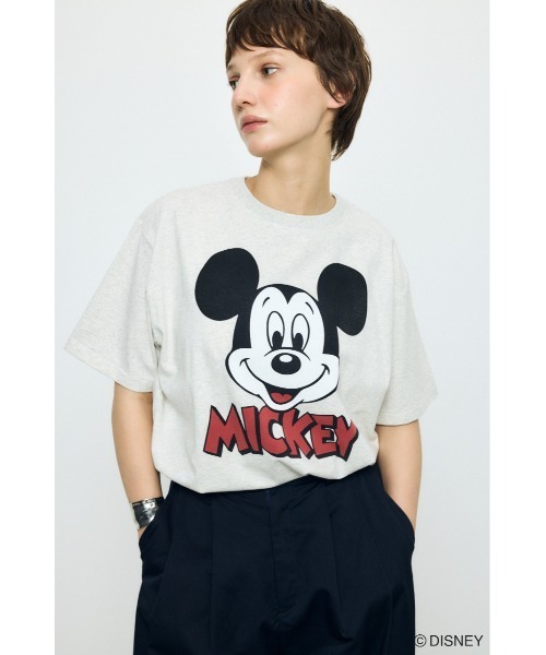 AZUL by moussy(アズールバイマウジー)の「ADルーズ半袖プリントT / MICKEY(Tシャツ/カットソー・レディース・オフホワイト/杢グレー/ブラック・SMALL/MEDIUM)」の20枚目の写真