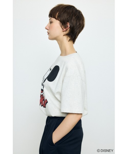 AZUL by moussy(アズールバイマウジー)の「ADルーズ半袖プリントT / MICKEY(Tシャツ/カットソー・レディース・オフホワイト/杢グレー/ブラック・SMALL/MEDIUM)」の22枚目の写真
