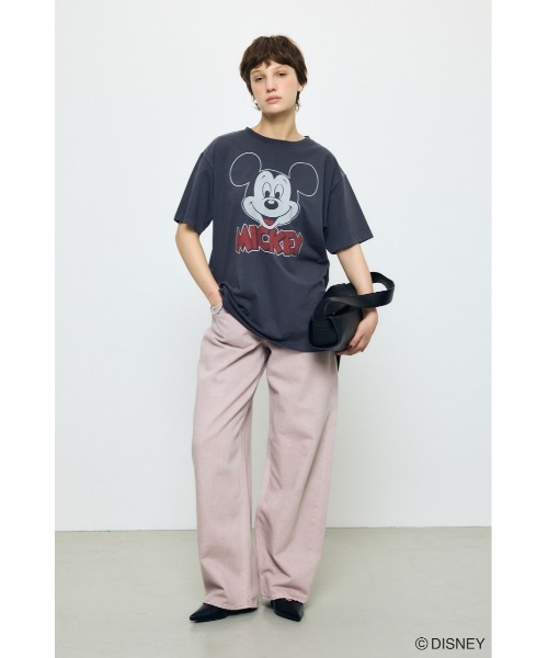 AZUL by moussy(アズールバイマウジー)の「ADルーズ半袖プリントT / MICKEY(Tシャツ/カットソー・レディース・オフホワイト/杢グレー/ブラック・SMALL/MEDIUM)」の12枚目の写真