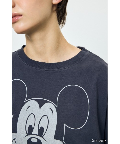 AZUL by moussy(アズールバイマウジー)の「ADルーズ半袖プリントT / MICKEY(Tシャツ/カットソー・レディース・オフホワイト/杢グレー/ブラック・SMALL/MEDIUM)」の13枚目の写真