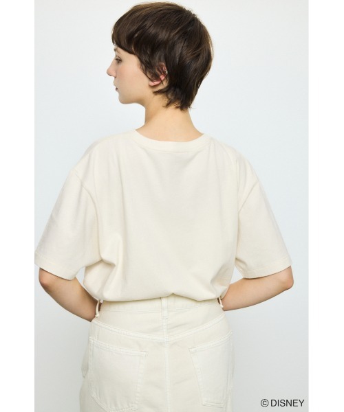 AZUL by moussy(アズールバイマウジー)の「ADルーズ半袖プリントT / MICKEY(Tシャツ/カットソー・レディース・オフホワイト/杢グレー/ブラック・SMALL/MEDIUM)」の7枚目の写真