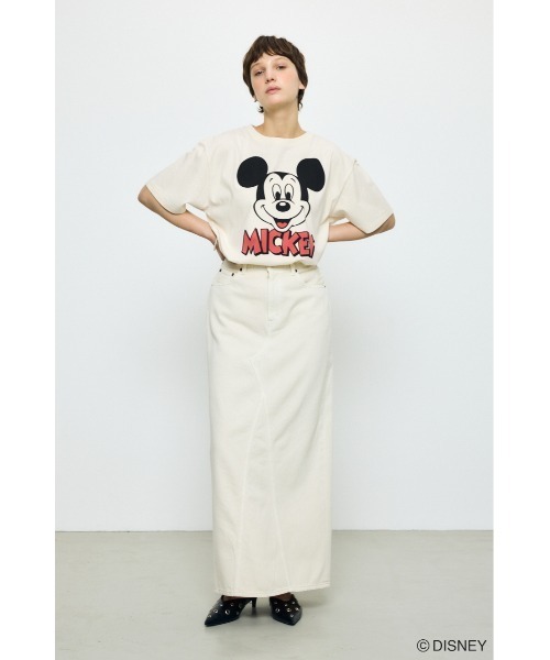 AZUL by moussy(アズールバイマウジー)の「ADルーズ半袖プリントT / MICKEY(Tシャツ/カットソー・レディース・オフホワイト/杢グレー/ブラック・SMALL/MEDIUM)」の8枚目の写真