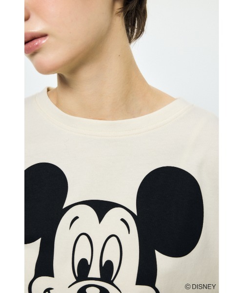 AZUL by moussy(アズールバイマウジー)の「ADルーズ半袖プリントT / MICKEY(Tシャツ/カットソー・レディース・オフホワイト/杢グレー/ブラック・SMALL/MEDIUM)」の10枚目の写真