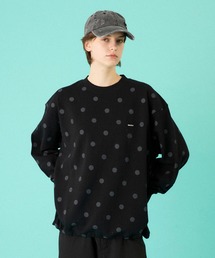 DOT PATTERN HEART LOGO DRAW CODE SWEAT / ドットハートロゴドローコードスウェット