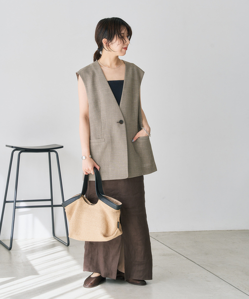 VIOLAd'ORO（ヴィオラドーロ）の「VIOLAd’ORO/ヴィオラドーロ SANDRO TOTE（トートバッグ・レディース・ベージュ/ブラウン・FREE）」の4枚目の写真