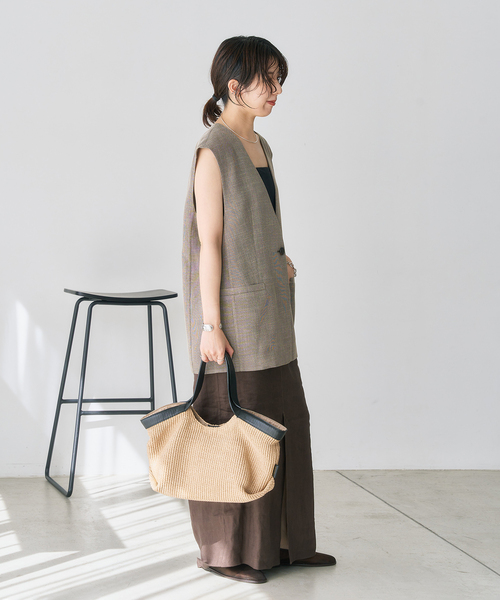 VIOLAd'ORO（ヴィオラドーロ）の「VIOLAd’ORO/ヴィオラドーロ SANDRO TOTE（トートバッグ・レディース・ベージュ/ブラウン・FREE）」の5枚目の写真