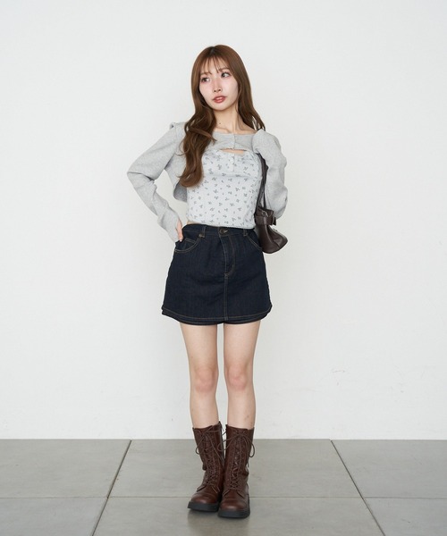 RAY CASSIN（レイカズン）の「【花柄 / ボーダー】ボレロレイヤードキャミセット（Tシャツ/カットソー・レディース・グレー系その他2/グレー系その他3/ホワイト系その他2/ブルー系その他3・FREE）」の19枚目の写真