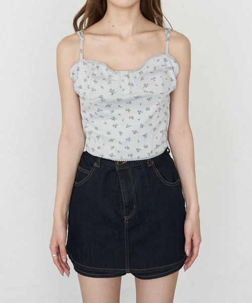 RAY CASSIN(レイカズン)の「【花柄 / ボーダー】ボレロレイヤードキャミソールセット(Tシャツ/カットソー・レディース・グレー系その他2/グレー系その他3/ホワイト系その他2/ブルー系その他3/レッド系その他3・FREE)」の20枚目の写真