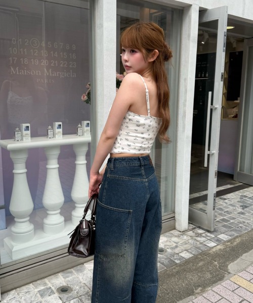 RAY CASSIN（レイカズン）の「【花柄 / ボーダー】ボレロレイヤードキャミセット（Tシャツ/カットソー・レディース・グレー系その他2/グレー系その他3/ホワイト系その他2/ブルー系その他3・FREE）」の10枚目の写真