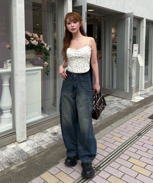 RAY CASSIN（レイカズン）の「【花柄 / ボーダー】ボレロレイヤードキャミセット（Tシャツ/カットソー・レディース・グレー系その他2/グレー系その他3/ホワイト系その他2/ブルー系その他3・FREE）」の11枚目の写真