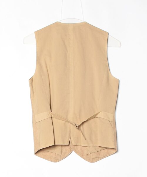 POLO RALPH LAUREN（ポロ ラルフ ローレン）の「ボタンド デラヴェ リネン ベスト（ベスト・レディース・ブラウン系5・00/8/6/4/0/2）」の5枚目の写真