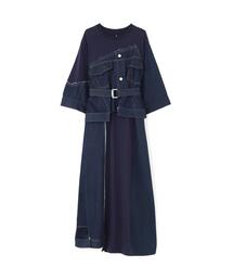 ROYAL FLASH（ロイヤルフラッシュ）の「AULA AILA/アウラアイラ/DENIM COMBINATION ONE PIECE/デニムコンビネーションワンピース（ワンピース）」