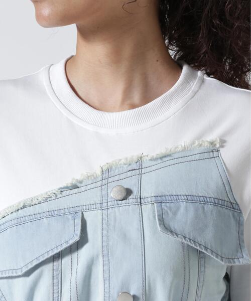 AULA AILA(アウラアイラ)の「AULA AILA/アウラアイラ/DENIM COMBINATION ONE PIECE/デニムコンビネーションワンピース(ワンピース・レディース・ホワイト/その他18・0)」の12枚目の写真