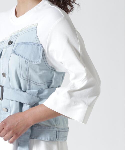 AULA AILA(アウラアイラ)の「AULA AILA/アウラアイラ/DENIM COMBINATION ONE PIECE/デニムコンビネーションワンピース(ワンピース・レディース・ホワイト/その他18・0)」の14枚目の写真