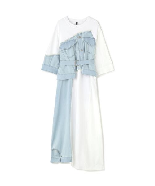 AULA AILA(アウラアイラ)の「AULA AILA/アウラアイラ/DENIM COMBINATION ONE PIECE/デニムコンビネーションワンピース(ワンピース・レディース・ホワイト/その他18・0)」の17枚目の写真
