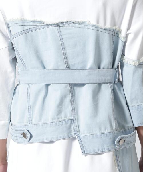 AULA AILA(アウラアイラ)の「AULA AILA/アウラアイラ/DENIM COMBINATION ONE PIECE/デニムコンビネーションワンピース(ワンピース・レディース・ホワイト/その他18・0)」の4枚目の写真