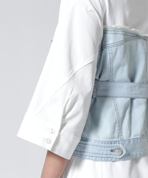 AULA AILA(アウラアイラ)の「AULA AILA/アウラアイラ/DENIM COMBINATION ONE PIECE/デニムコンビネーションワンピース(ワンピース・レディース・ホワイト/その他18・0)」の5枚目の写真