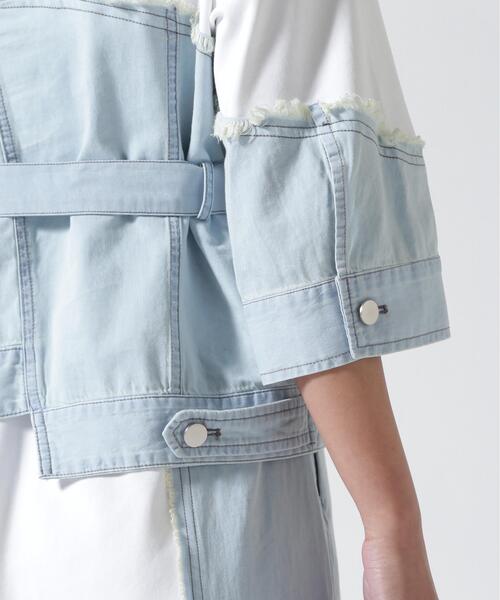 AULA AILA(アウラアイラ)の「AULA AILA/アウラアイラ/DENIM COMBINATION ONE PIECE/デニムコンビネーションワンピース(ワンピース・レディース・ホワイト/その他18・0)」の6枚目の写真