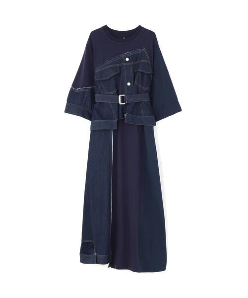 AULA AILA(アウラアイラ)の「AULA AILA/アウラアイラ/DENIM COMBINATION ONE PIECE/デニムコンビネーションワンピース(ワンピース・レディース・ホワイト/その他18・0)」の8枚目の写真