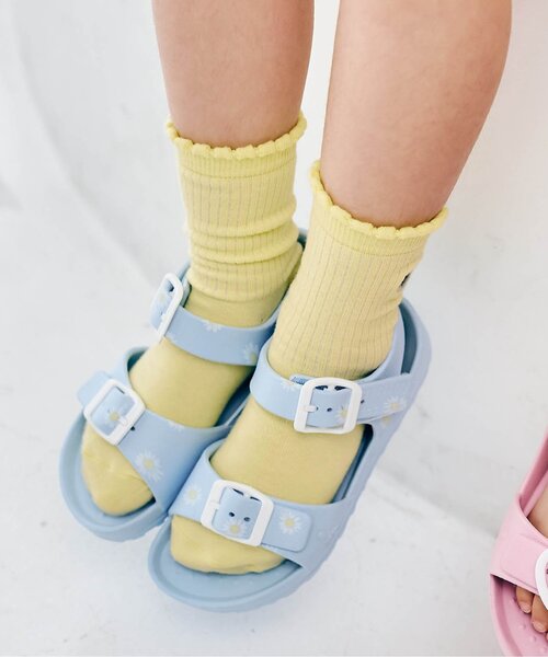 apres les cours（アプレレクール）の「ハートあきソックス（ソックス/靴下・キッズ・イエロー/アイボリー/ブラック・21/18/15 ）」の3枚目の写真