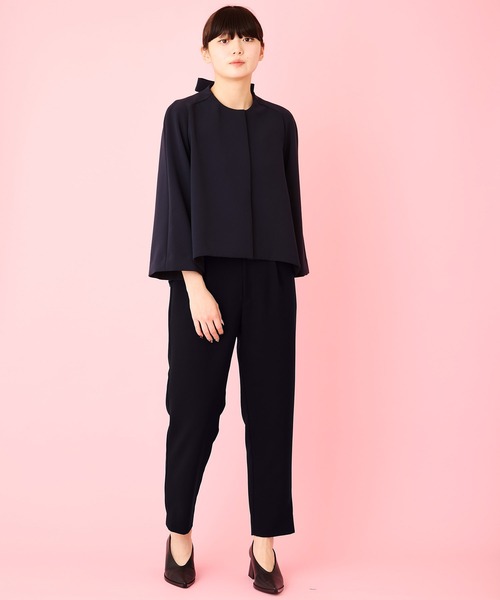 Ranerrh(ラネリ)の「【NAVY】8261-030702NV バックリボンジャケット【お受験・入卒式・結婚式】【セットアップ展開有】【オフィス/ビジネスにも使える】ネイビーシリーズ(ノーカラージャケット・レディース・ネイビー・40/38)」の6枚目の写真