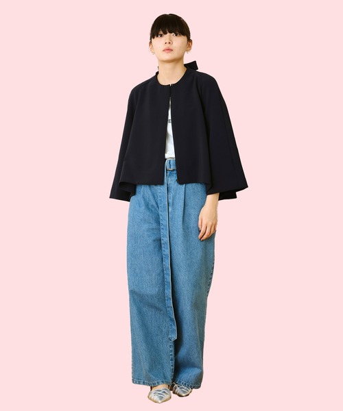 Ranerrh(ラネリ)の「【NAVY】8261-030702NV バックリボンジャケット【お受験・入卒式・結婚式】【セットアップ展開有】【オフィス/ビジネスにも使える】ネイビーシリーズ(ノーカラージャケット・レディース・ネイビー・40/38)」の7枚目の写真