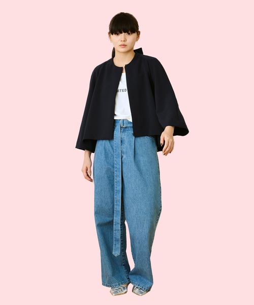 Ranerrh(ラネリ)の「【NAVY】8261-030702NV バックリボンジャケット【お受験・入卒式・結婚式】【セットアップ展開有】【オフィス/ビジネスにも使える】ネイビーシリーズ(ノーカラージャケット・レディース・ネイビー・40/38)」の10枚目の写真